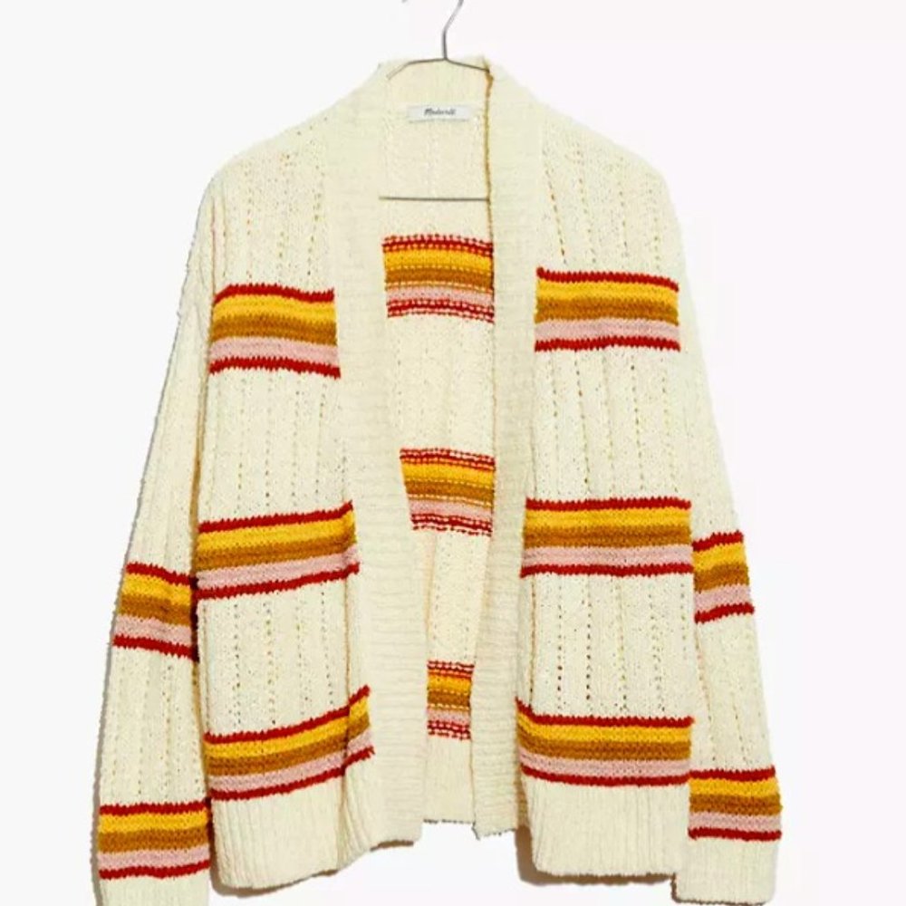 Madewell Striped Diaz Open Cardigan